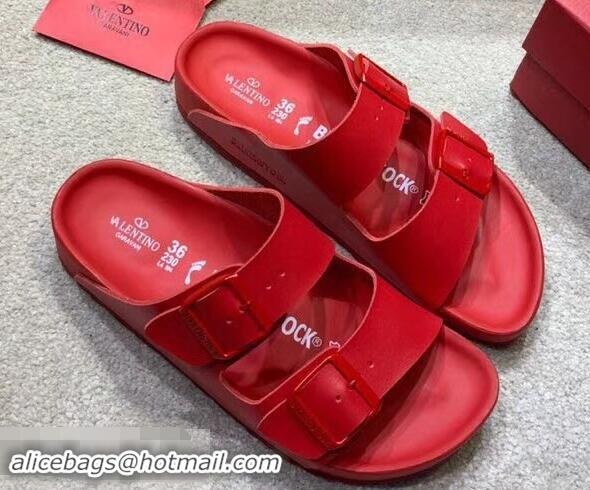 Promotional Design Valentino x Birkenstock Arizona Sandals VT96307 Red 2019