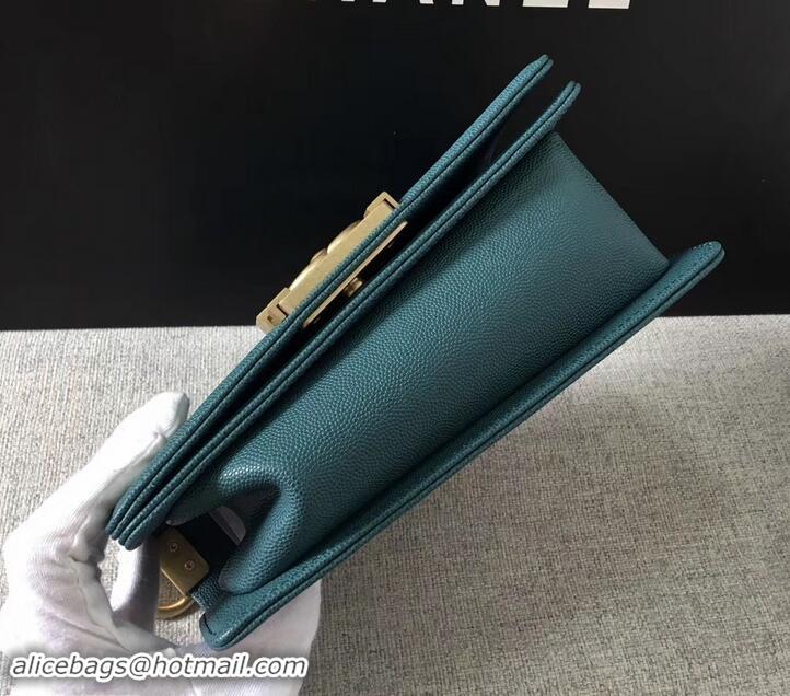 Sophisticated Chanel Original Quality caviar small Boy Bag green With gold Hardware AS04624 2019