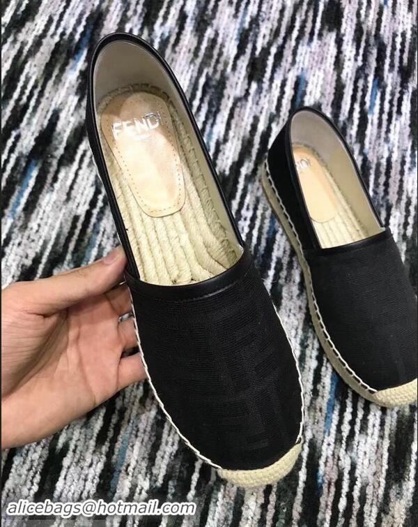 Specials Faux Fendi FF Logo Espadrilles F86001 Black