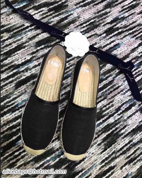 Specials Faux Fendi FF Logo Espadrilles F86001 Black