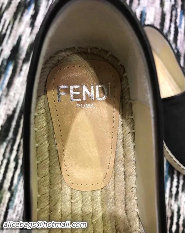 Specials Faux Fendi FF Logo Espadrilles F86001 Black