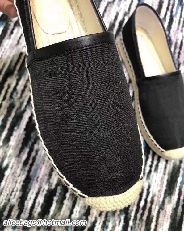 Specials Faux Fendi FF Logo Espadrilles F86001 Black