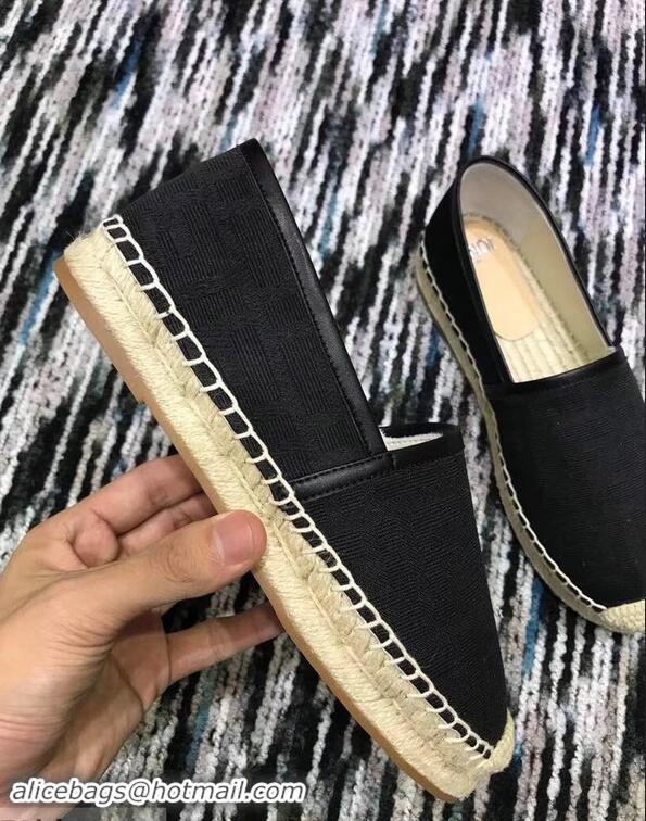 Specials Faux Fendi FF Logo Espadrilles F86001 Black