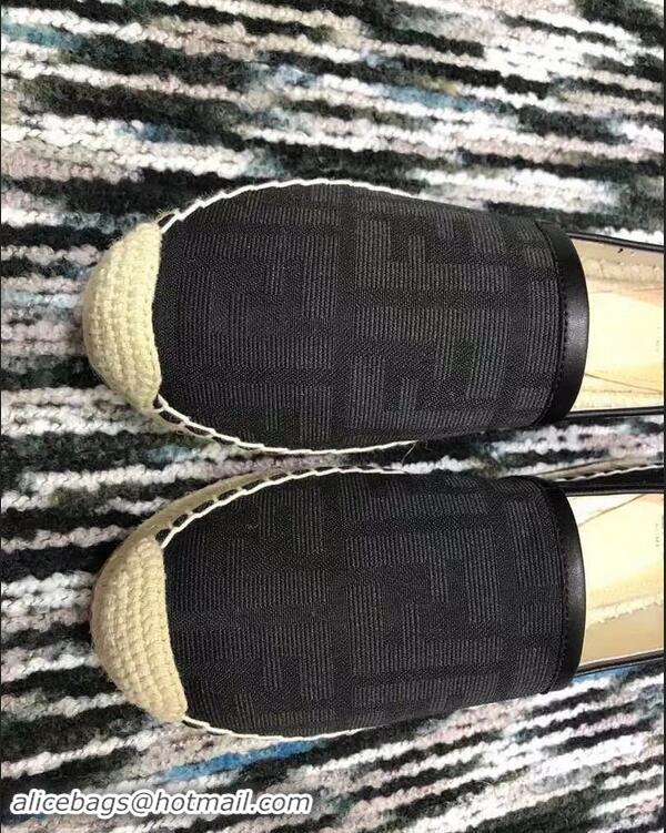 Specials Faux Fendi FF Logo Espadrilles F86001 Black