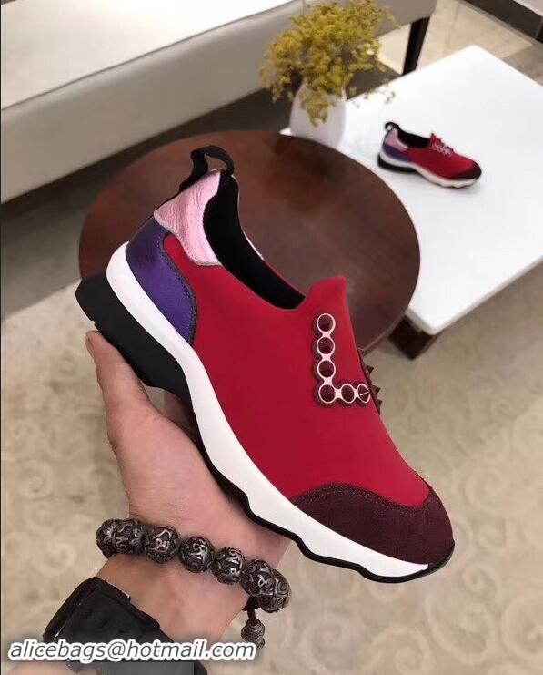 Buy Cheapest Fendi Love Logo Sneakers F81065 Red