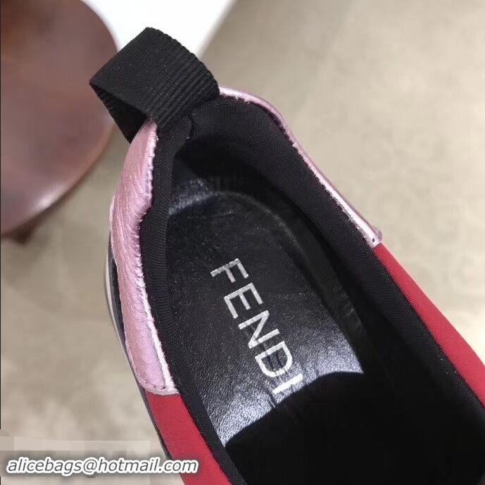 Buy Cheapest Fendi Love Logo Sneakers F81065 Red