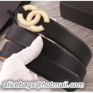 Hot Style Chanel CC Belt 30mm Width Black 550172