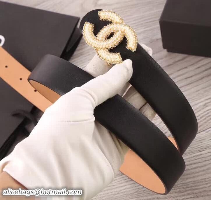 Hot Style Chanel CC Belt 30mm Width Black 550172