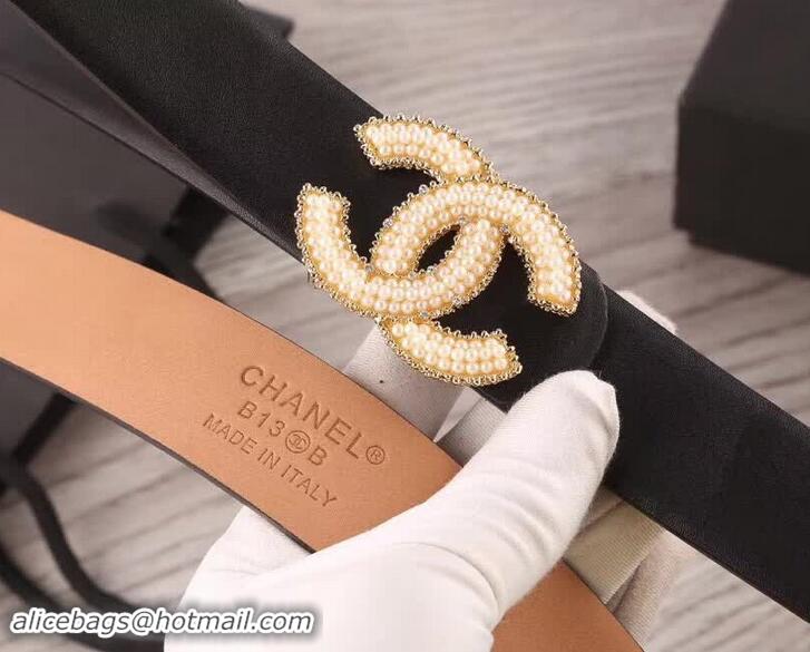 Hot Style Chanel CC Belt 30mm Width Black 550172