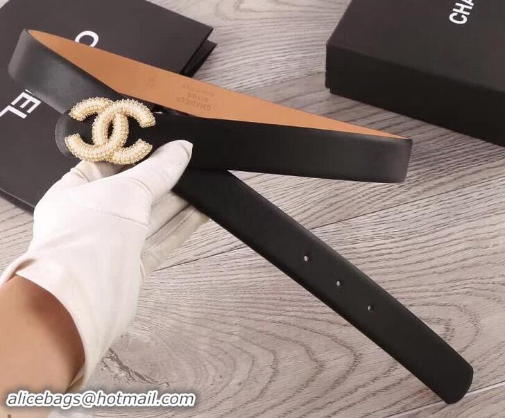 Hot Style Chanel CC Belt 30mm Width Black 550172