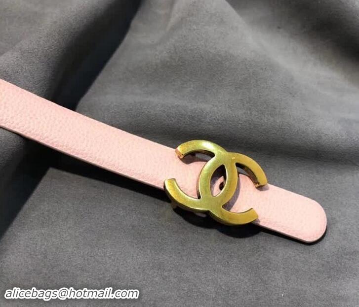 Luxury Chanel CC Belt 15mm Width 550173 Pink