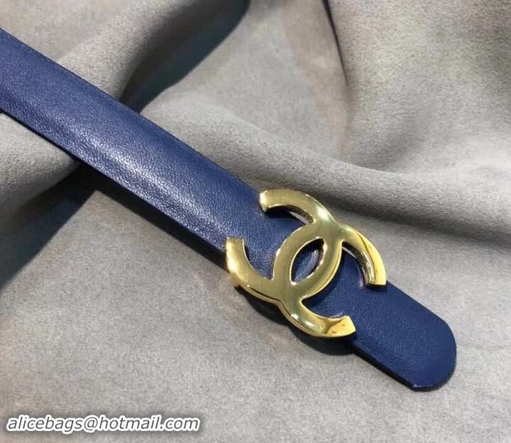 Stylish Chanel CC Belt 15mm Width 550173 Blue