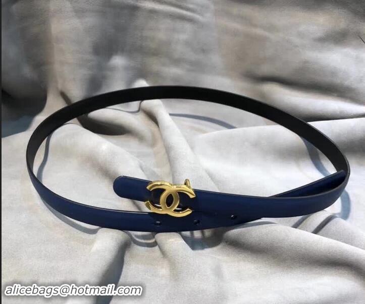 Stylish Chanel CC Belt 15mm Width 550173 Blue