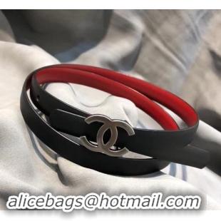 Purchase Chanel CC Belt 15mm Width 550173 Black/Red