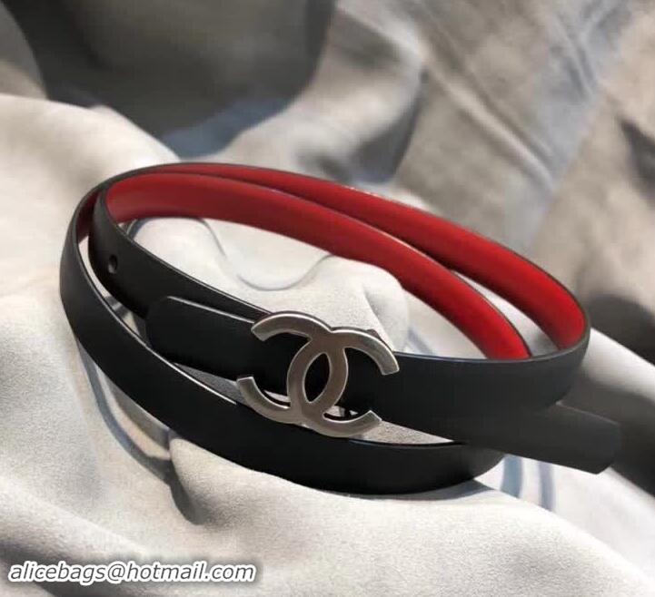 Purchase Chanel CC Belt 15mm Width 550173 Black/Red