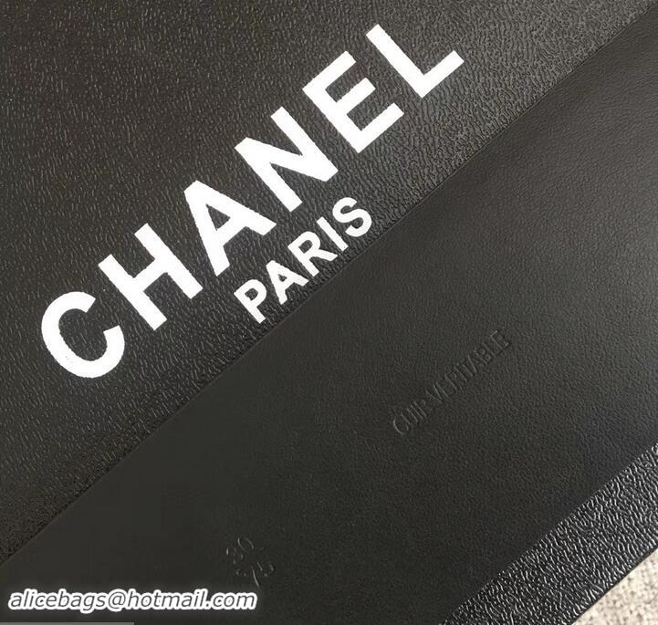 Super Quality Chanel Width 5.3cm Leather Belt Leopard with Black CC Logo 550191