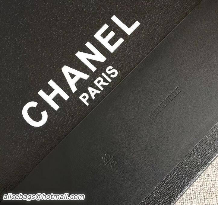 Affordable Price Chanel Width 5.3cm Leather Belt Leopard with White CC Logo 550193