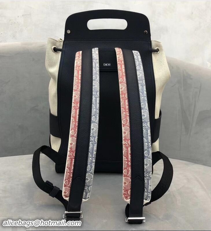 Buy Discount Dior Homme Three-tone Canvas Backpack Bag CD96204 2019