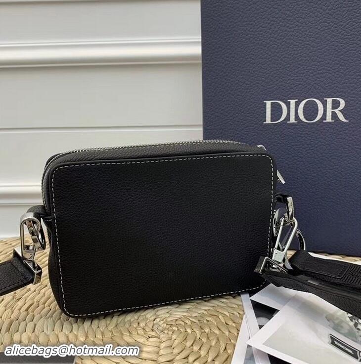 Cute Promotional Dior Grained Calfskin Camera Bag CD96213 Black 2019