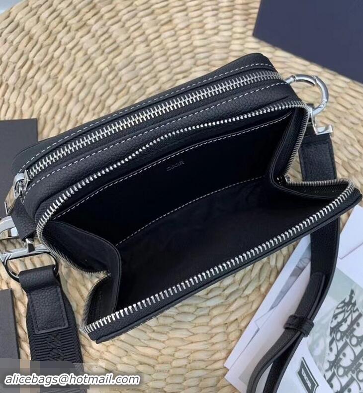 Cute Promotional Dior Grained Calfskin Camera Bag CD96213 Black 2019