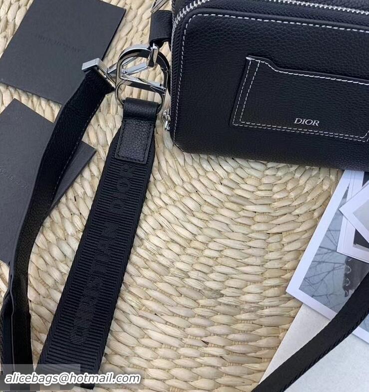 Cute Promotional Dior Grained Calfskin Camera Bag CD96213 Black 2019