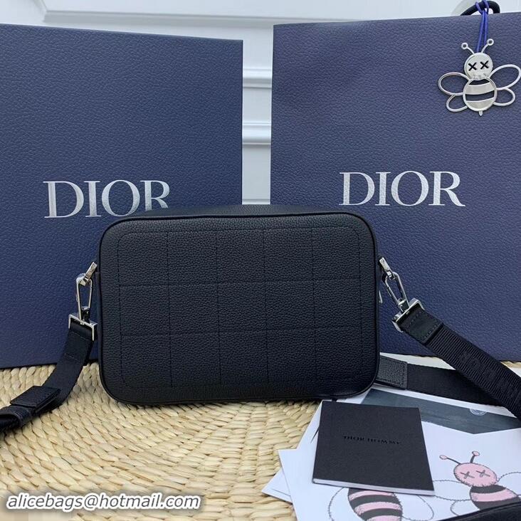 Perfect Discount Dior Safari Grained Calfskin Messenger Bag CD96216 Black 2019