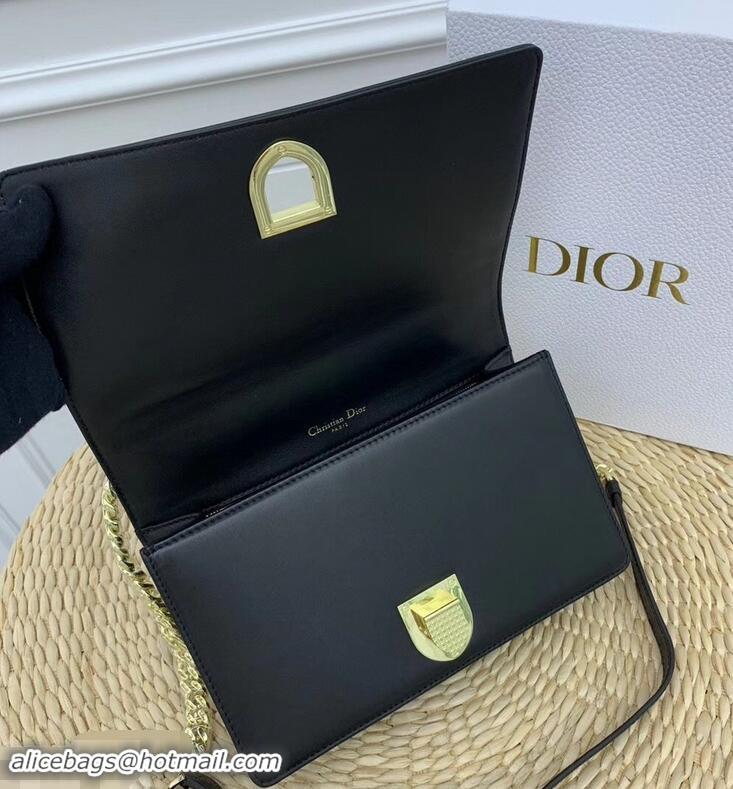 Hot Sell Cheap Dior Lambskin Diorama Medium Bag CD96218 Black/Gold 2019