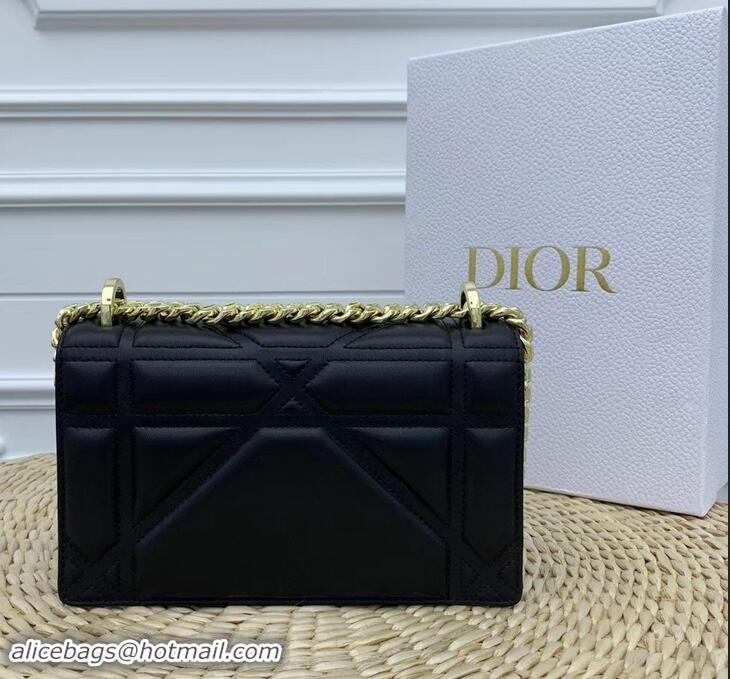 Unique Grade Dior Lambskin Diorama Small Bag CD96219 Black/Gold 2019