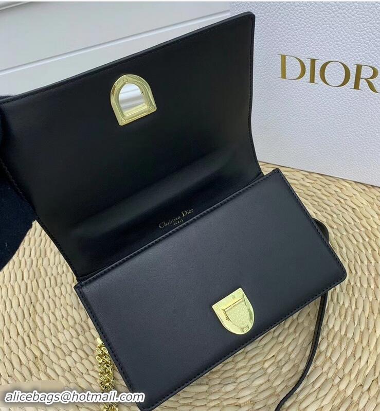 Unique Grade Dior Lambskin Diorama Small Bag CD96219 Black/Gold 2019