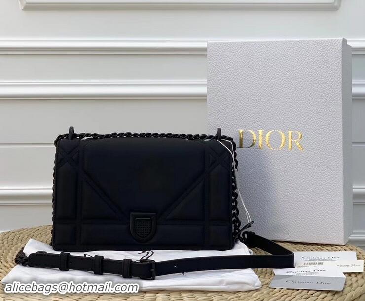 Elegant Cheap Dior Quilted Matte Calfskin Diorama Medium Bag CD96220 So Black 2019