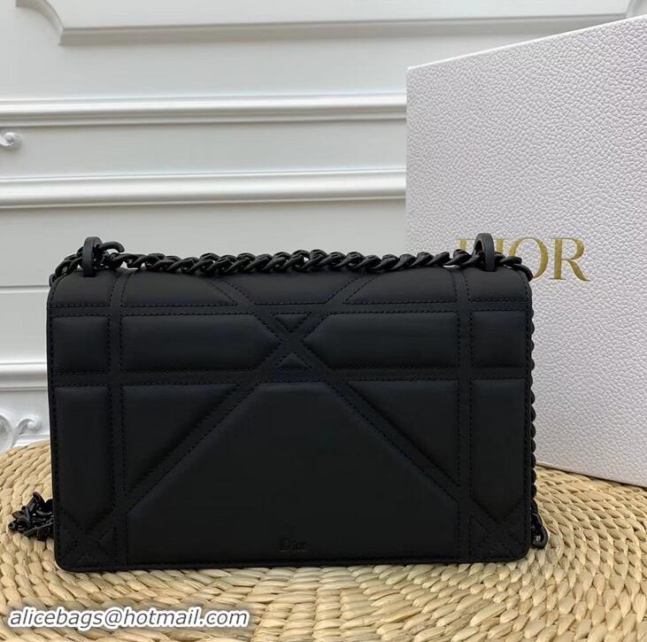 Elegant Cheap Dior Quilted Matte Calfskin Diorama Medium Bag CD96220 So Black 2019