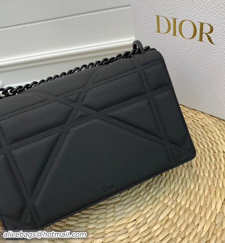 Elegant Cheap Dior Quilted Matte Calfskin Diorama Medium Bag CD96220 So Black 2019