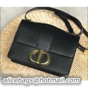 Buy Cheap Dior 30 Montaigne Flap Bag in Smooth Calfskin CD96701 Black and CD Clasp 2019