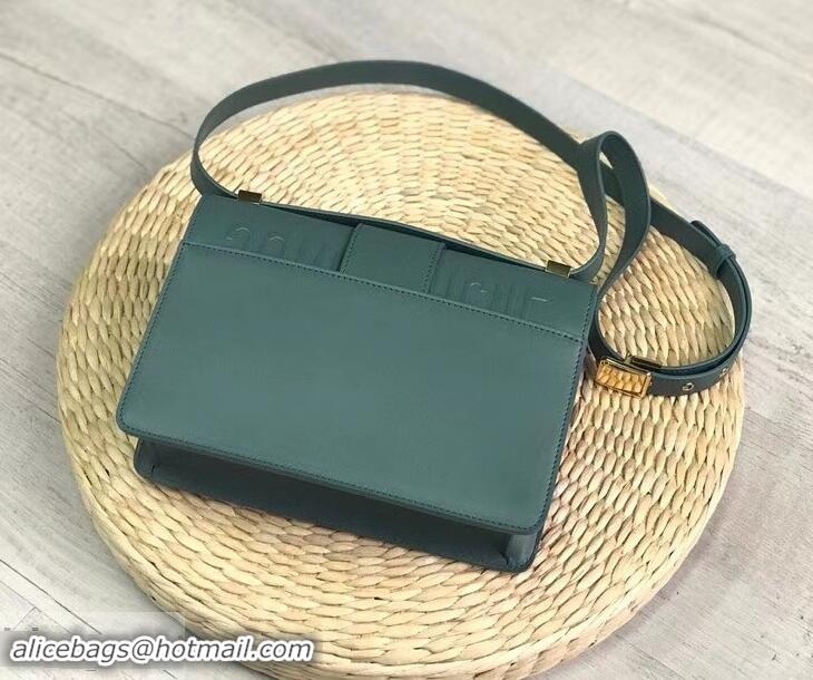 Super Quality Dior 30 Montaigne Flap Bag in Smooth Calfskin CD96701 Green and CD Clasp 2019