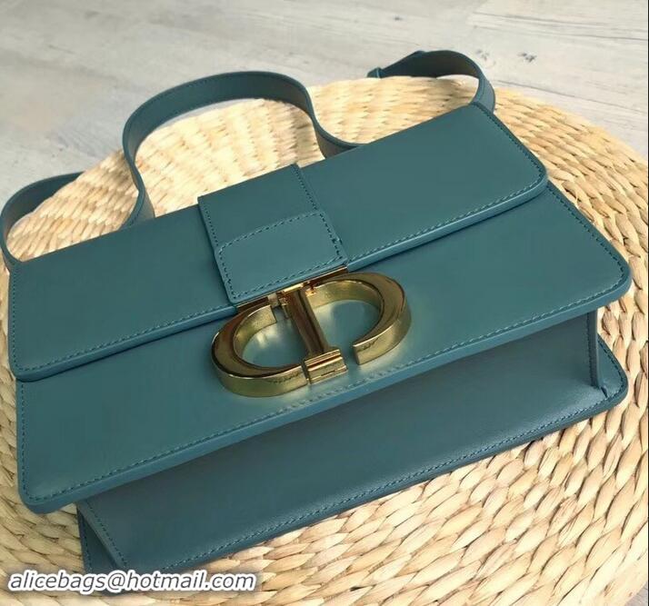 Super Quality Dior 30 Montaigne Flap Bag in Smooth Calfskin CD96701 Green and CD Clasp 2019