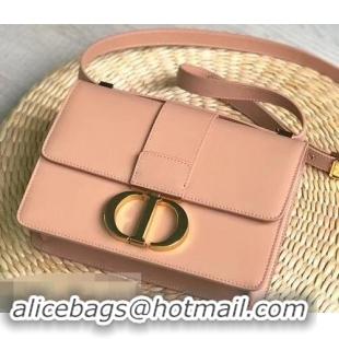 Top Quality Dior 30 Montaigne Flap Bag in Smooth Calfskin CD96701 Pale Pink and CD Clasp 2019