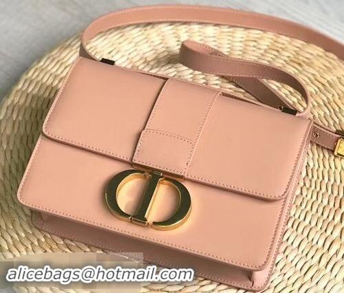 Top Quality Dior 30 Montaigne Flap Bag in Smooth Calfskin CD96701 Pale Pink and CD Clasp 2019