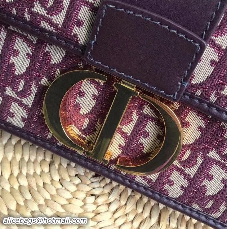 Discount Dior 30 Montaigne Flap Bag in Oblique Jacquard Canvas CD96705 Burgundy and CD Clasp 2019