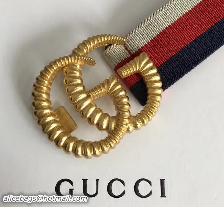 Discount Gucci Sylvie Web Elastic Belt With Torchon Double G Buckle 906181