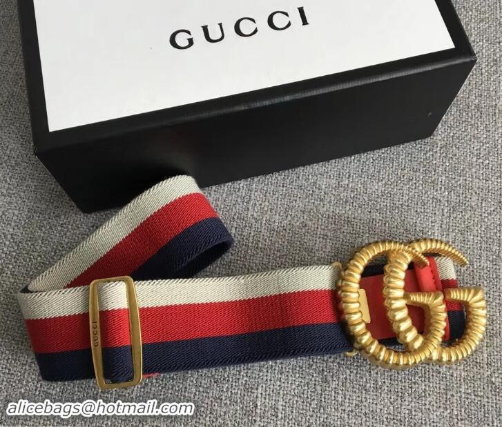 Discount Gucci Sylvie Web Elastic Belt With Torchon Double G Buckle 906181