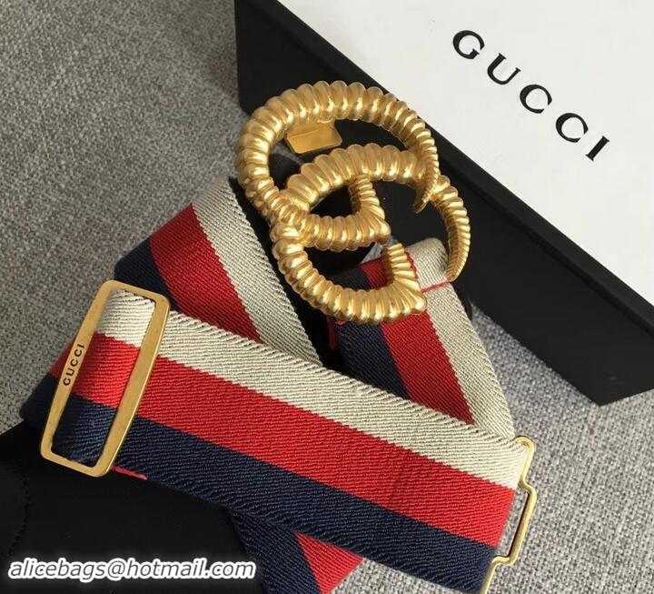 Discount Gucci Sylvie Web Elastic Belt With Torchon Double G Buckle 906181