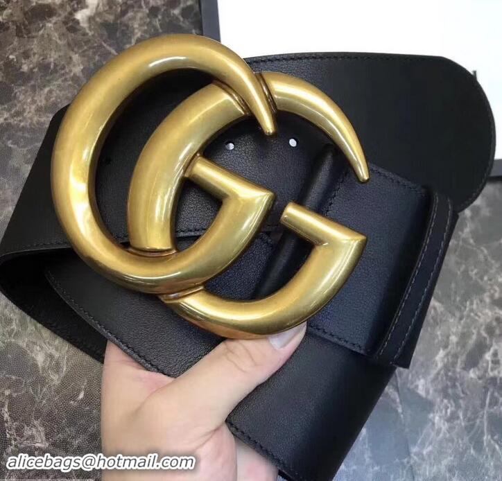 Top Grade Gucci 7cm Wide Leather Belt With Double G 906182