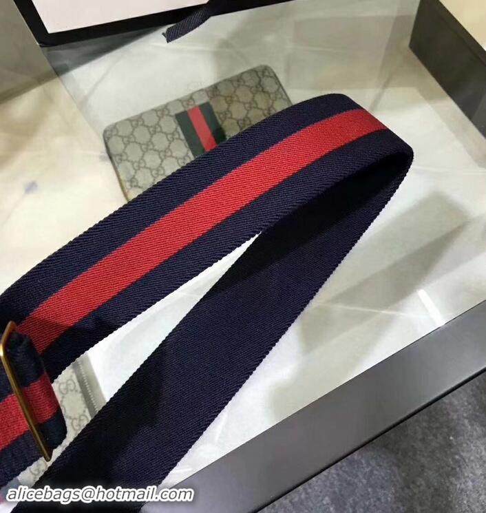 Good Product Gucci Width 4cm Blue/Red Web Belt with Bee 453277