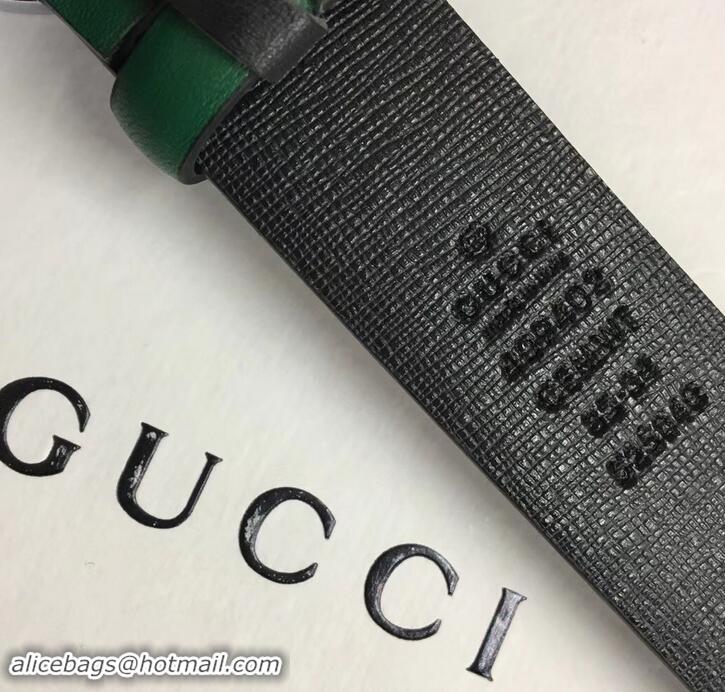 Top Quality Gucci Width 3cm Leather Belt Green With Interlocking G Buckle 4532716