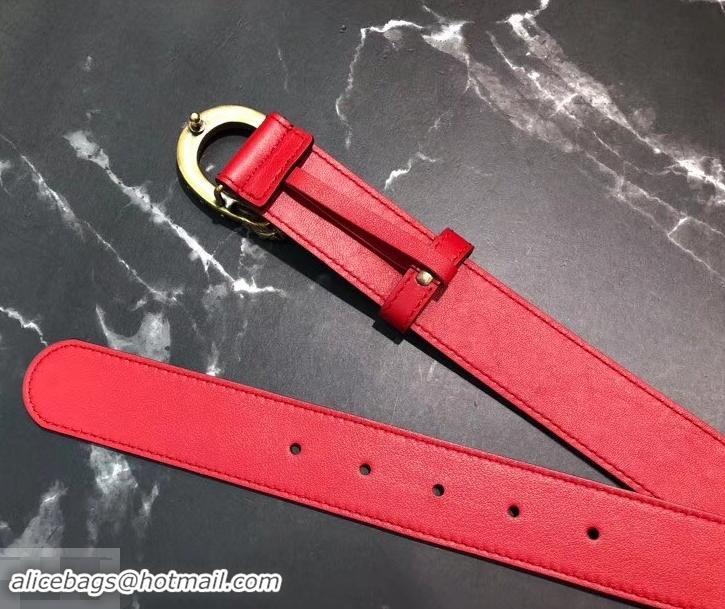 Best Luxury Gucci Width 3.5cm Leather Belt Red with Dionysus Stud Buckle 458957