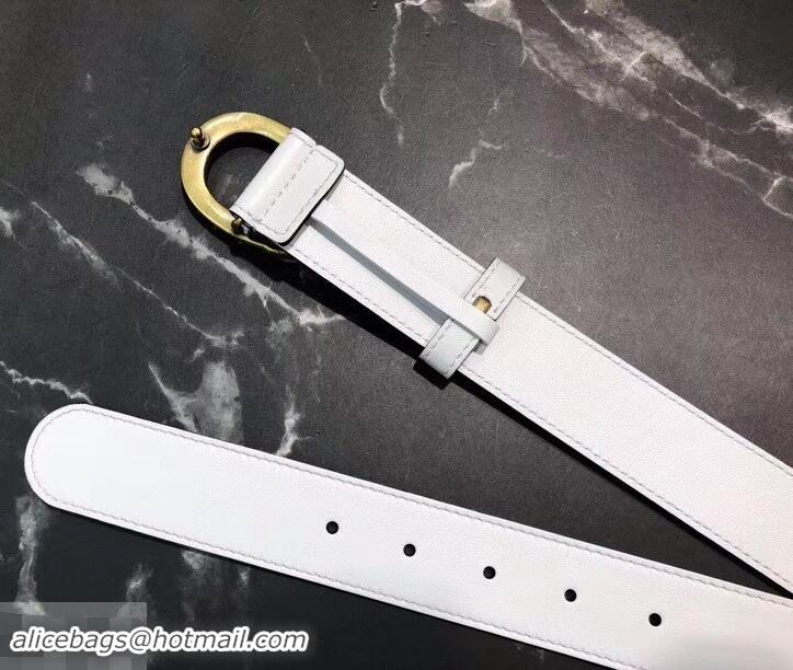 New Fashion Gucci Width 3.5cm Leather Belt White with Dionysus Stud Buckle 458958