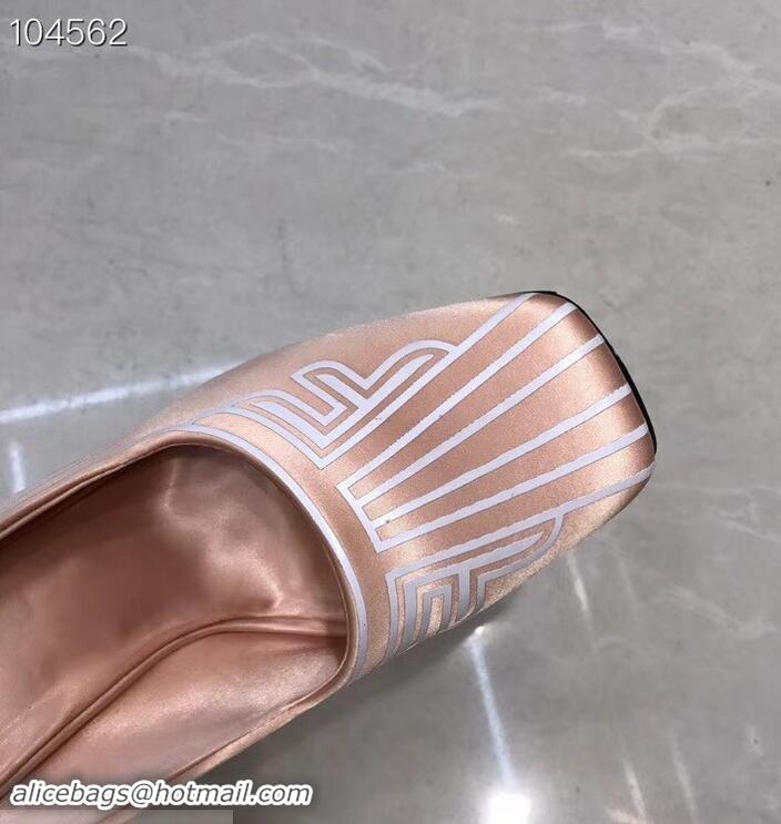 Wholesale Fendi Heel 9.5cm FFreedom Square-toed Pumps F93711 Pumps Pink 2019