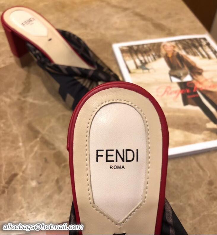 Replicas Fendi Heel 7cm Twist Sabots Sandals F94301 Multicoloured 2019