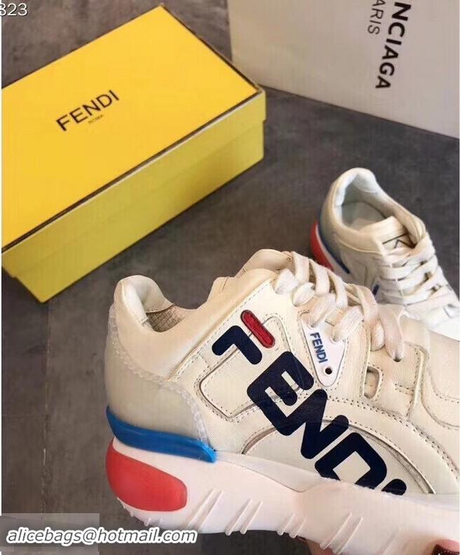 Buy Latest Fendi Mania Logo Sneakers For Women/Men F94002 White 2019