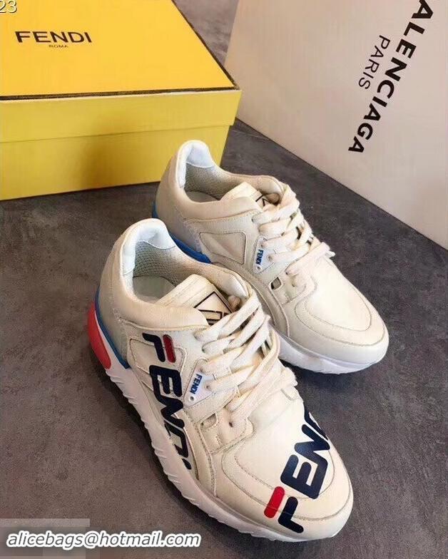 Buy Latest Fendi Mania Logo Sneakers For Women/Men F94002 White 2019